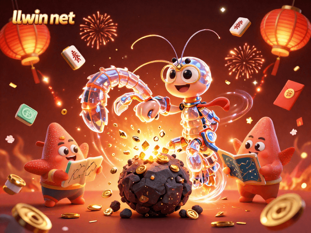 Engage with llwin net through dynamic gaming experience featuring illuminating 3D visuals and animated elements.