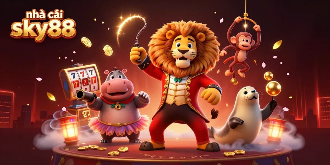 Experience the thrill of nhà cái sky88 with vibrant casino characters and engaging gaming elements.