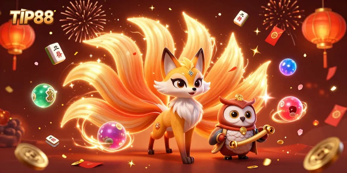 Experience the thrill of winning at TIP88 in this vibrant casino-themed illustration.