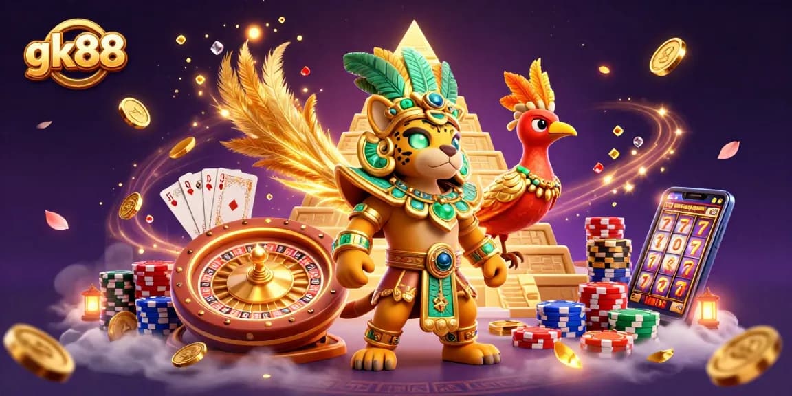 Enhance your gameplay on gk88 with captivating 3D casino action featuring vibrant symbols and characters.