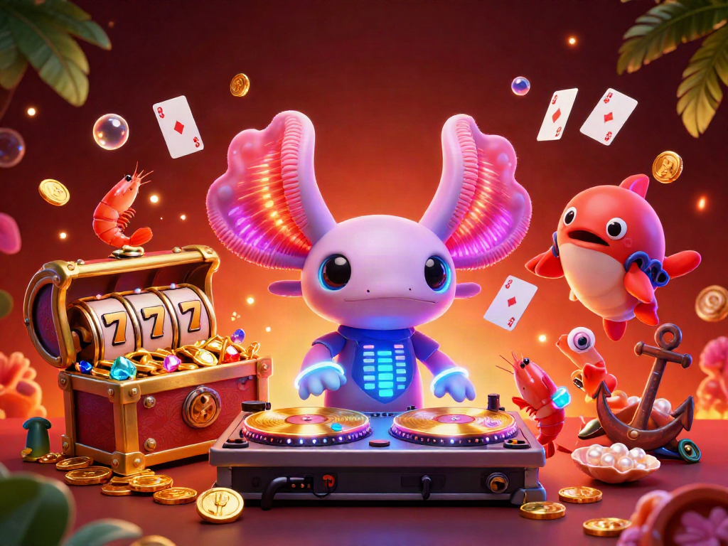 Experience the thrill of vegashero with our vibrant casino-themed underwater scene.