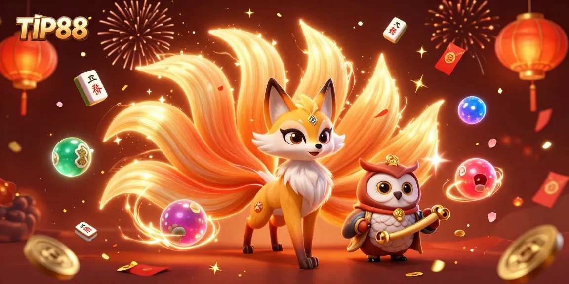 Experience the thrill of winning at TIP88 in this vibrant casino-themed illustration.