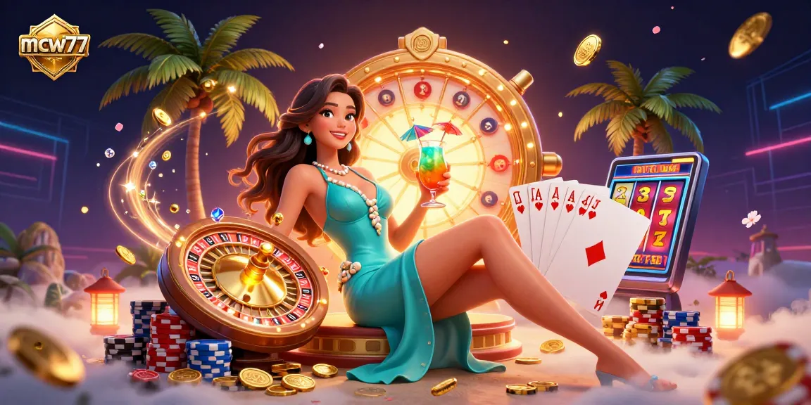 Experience excitement at mcw77 with glamorous betting at a tropical casino, featuring stunning visuals.