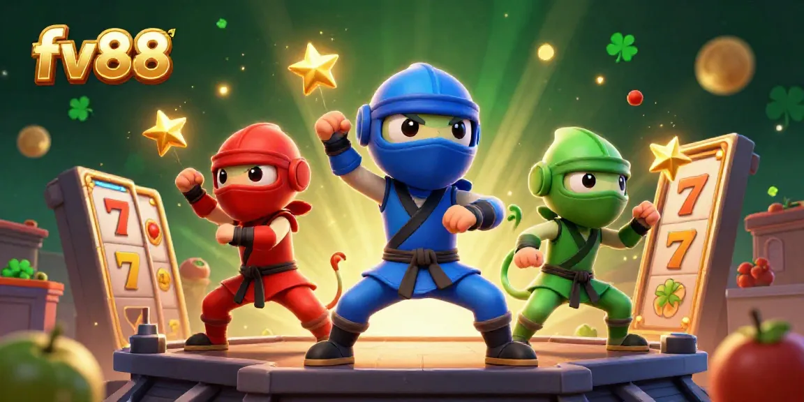 Engage with the thrilling world of fv88 as ninjas celebrate jackpots and gaming adventures!