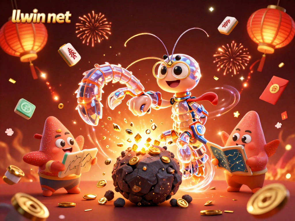Engage with llwin net through dynamic gaming experience featuring illuminating 3D visuals and animated elements.