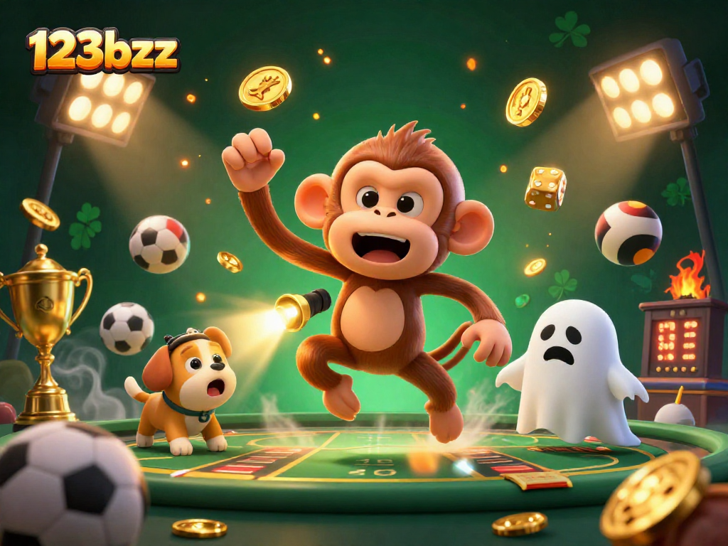 Experience exhilarating online betting with 123bzz at an exciting casino atmosphere filled with golden elements.