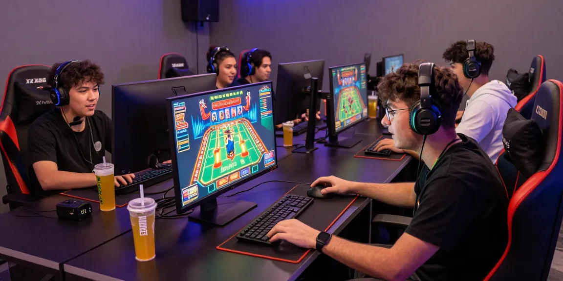 Engaged players enjoying the thrilling experience at https://xx88.se.net/ in a modern gaming lounge.