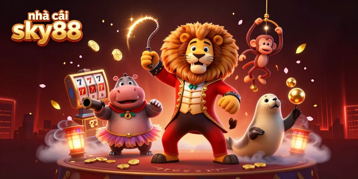Experience the thrill of nhà cái sky88 with vibrant casino characters and engaging gaming elements.
