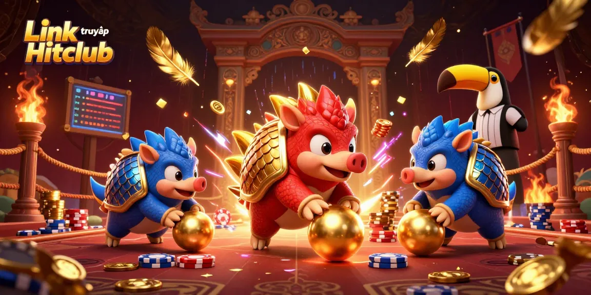 Engage with Link truy cập Hitclub in an exciting 3D casino showdown featuring rival pangolins.