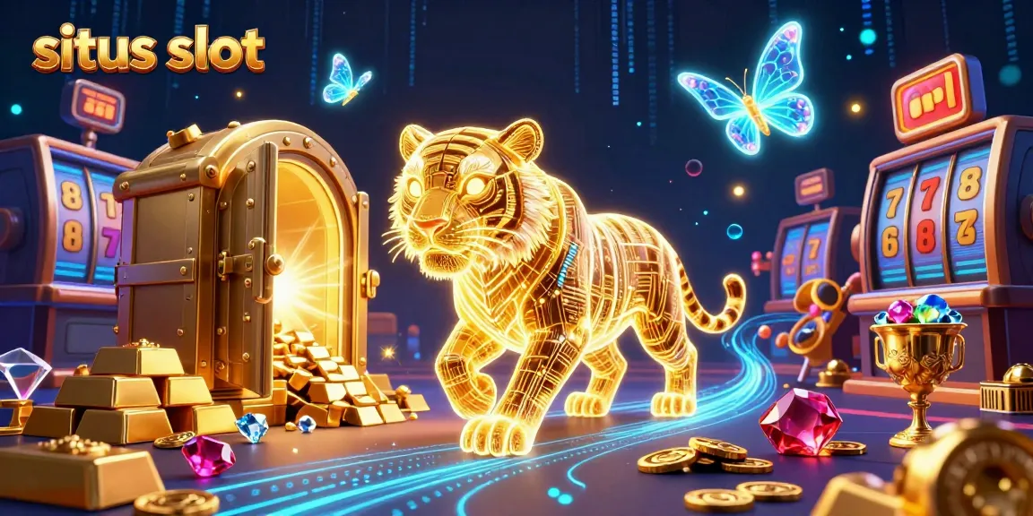 Experience the excitement of situs slot with an ultra-detailed 3D casino scene featuring vibrant characters and riches.