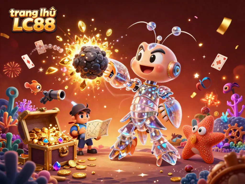 Experience winning excitement at trang chủ LC88 with vibrant scenes of games, treasure, and fun!