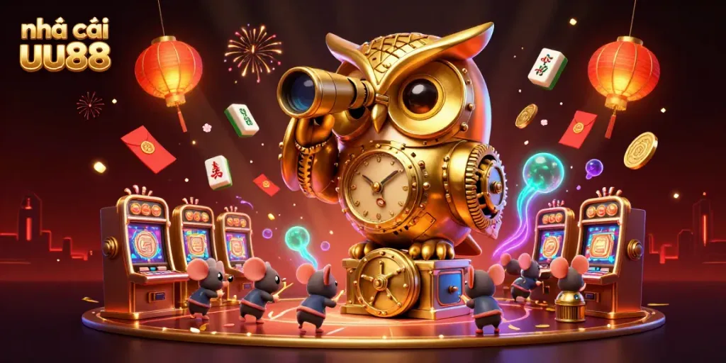 Engage in thrilling gameplay at nhà cái uu88 while surrounded by vibrant casino elements.