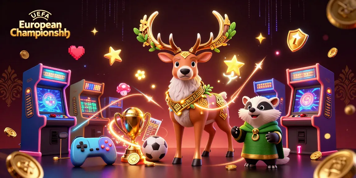 Experience the UEFA European Championship magic with vibrant casino visuals and engaging sports elements.