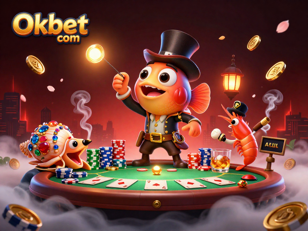 Experience thrilling action with Oxbet com in a vibrant poker-themed underwater illustration.