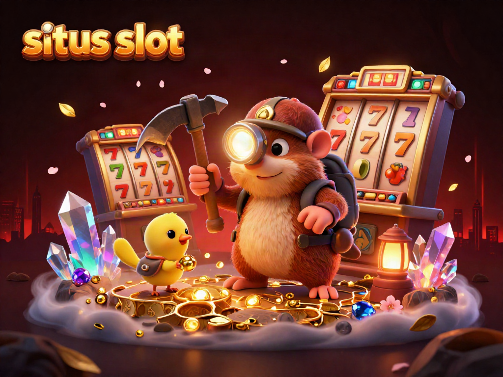 Experience the thrill of situs slot with exciting jackpot visuals and vibrant characters in this dynamic scene.
