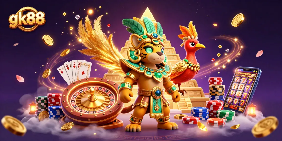 Enhance your gameplay on gk88 with captivating 3D casino action featuring vibrant symbols and characters.