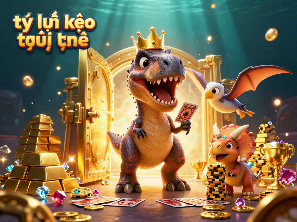 Engage in sports betting action with tỷ lệ kèo trực tuyến showcased in a vibrant casino scene.
