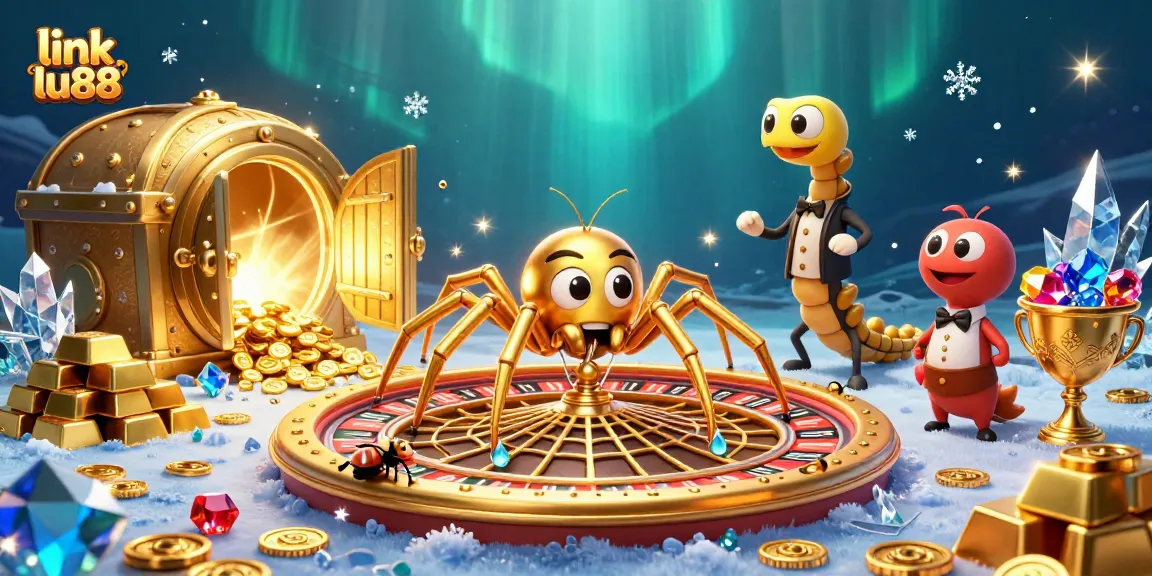 Experience thrilling bets and wins at link lu88 with an epic 3D casino illustration.