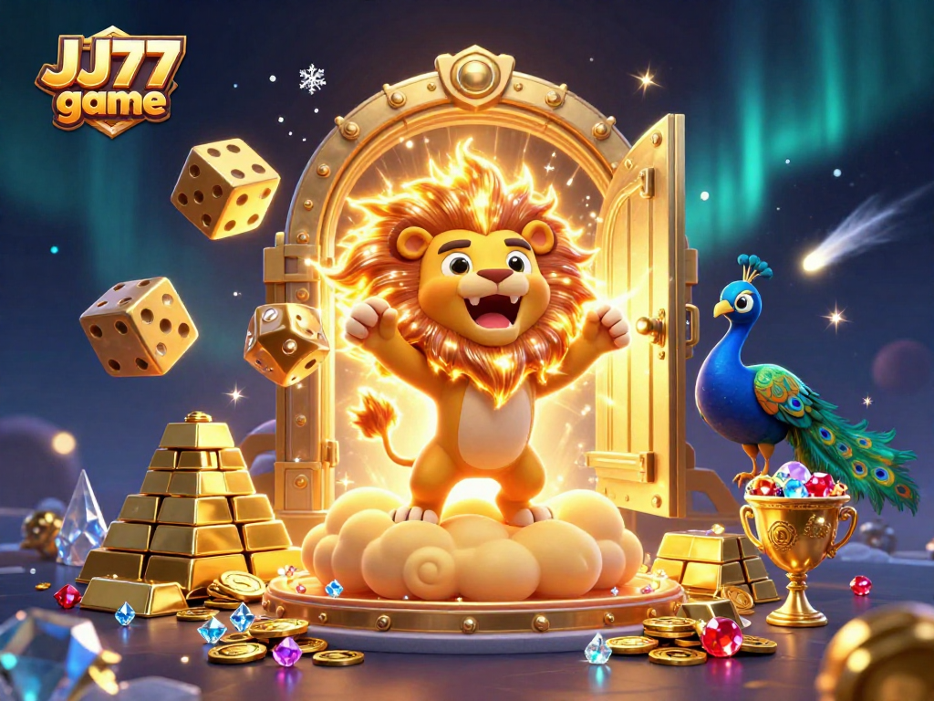 Experience the thrill of JJ77 game with vibrant visuals and exciting casino elements, capturing the essence of winning.