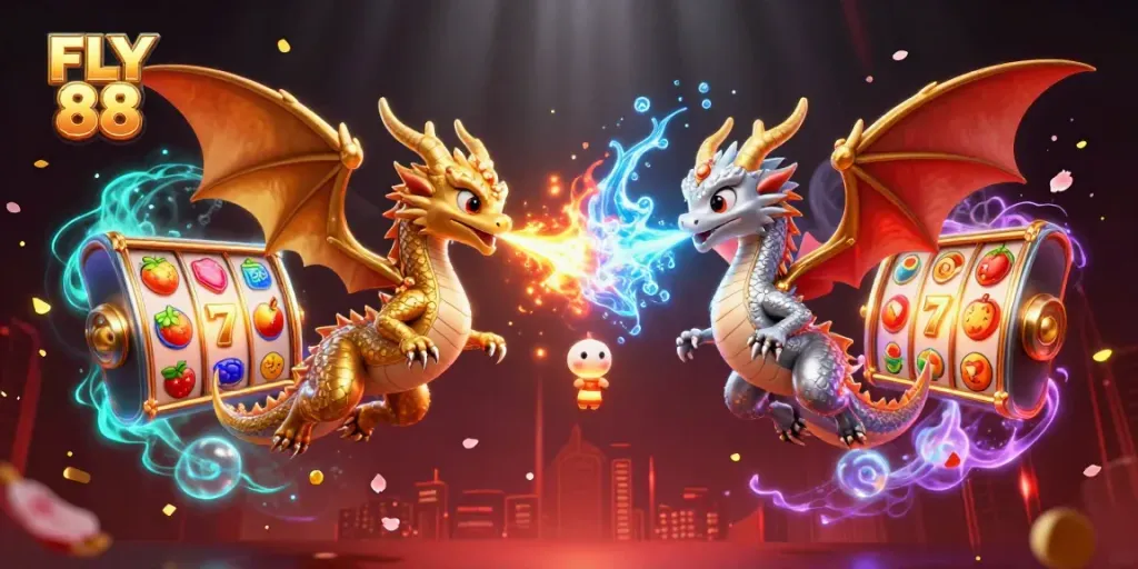 FLY 88 showcases thrilling slot action with vibrant spins and dynamic dragons.