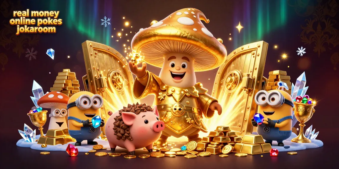 Experience thrilling real money online pokies jokaroom with a vibrant scene of a golden wizard, treasures, and more.