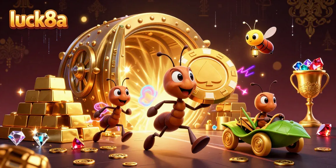 Experience the excitement of luck8a in a vibrant 3D casino adventure with animated characters and shimmering treasures.