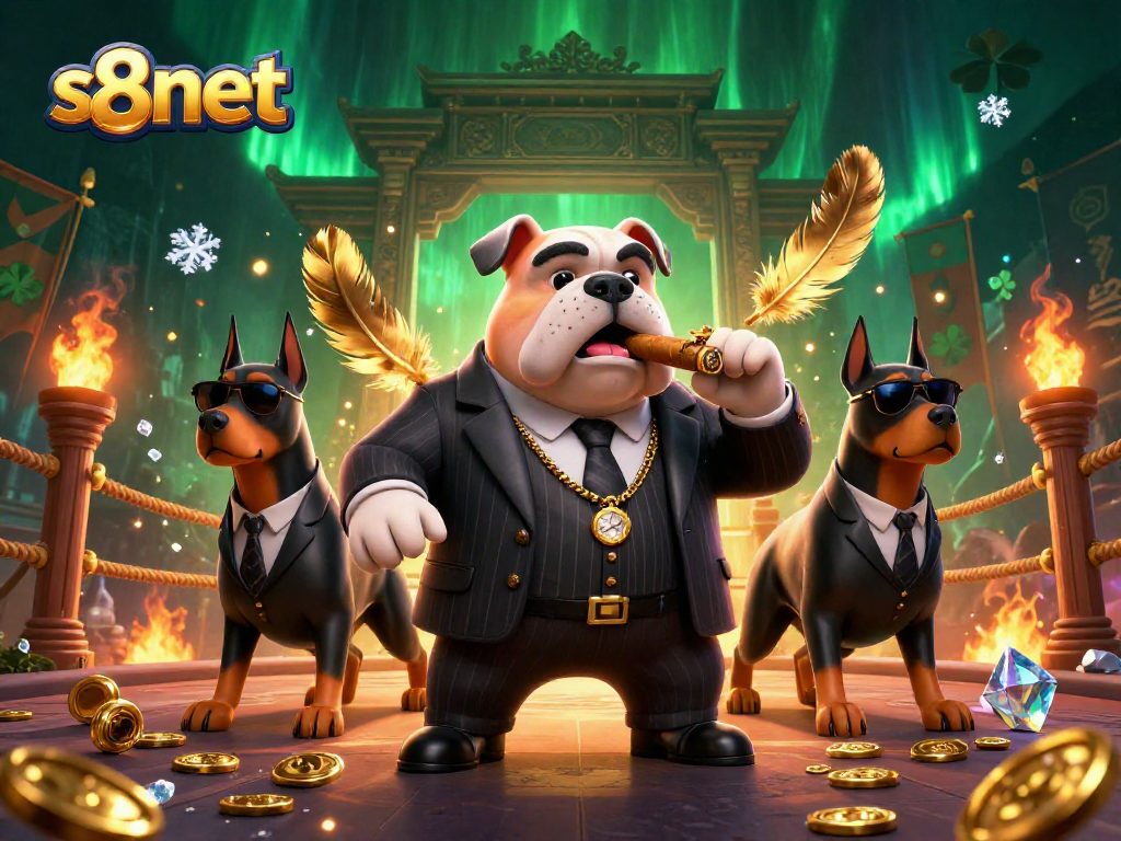 Experience thrilling gameplay with s8net featuring a mafia bulldog boss and dynamic betting elements.