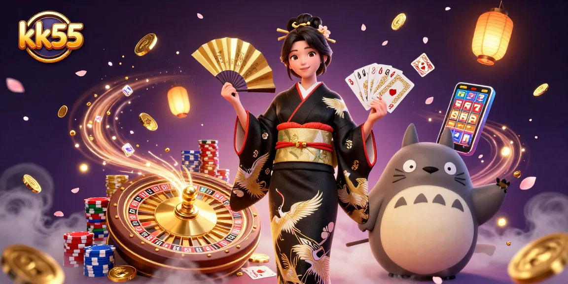 Engage in thrilling gameplay at kk55 with immersive Asian-themed 3D digital casino art.