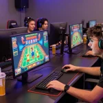 Engaged players enjoying the thrilling experience at https://xx88.se.net/ in a modern gaming lounge.