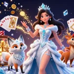 Join the thrilling action of an online casino featuring vibrant characters and dynamic game elements.