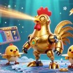 Experience thrilling slots action with SC88’s featured golden rooster in a dynamic casino scene.