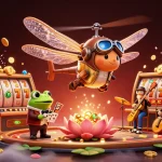 Engaging 8LIVE casino illustration with vibrant characters and dynamic slot elements