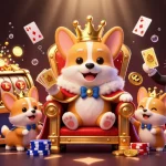 Experience thrilling gameplay at hm88 com with a royal corgi and dazzling casino elements.