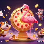 Play exciting games at this online casino Australia with animated characters, vibrant game elements, and a celebratory atmosphere.