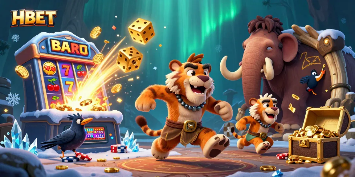 Join the excitement with HBET at a dynamic prehistoric casino featuring unique characters and thrilling games.