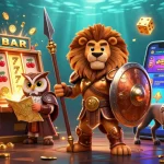Spin and win big with 68win in this vibrant casino scene, showcasing slot machines and gaming excitement.