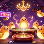 Experience the thrill of winning at 789bet with animated glowworms and bioluminescent effects in a vibrant casino scene.