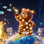 Engage with the dynamic scene of trang chủ U888, featuring a constellation bear and treasure vault immersed in casino-themed elements.