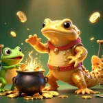 Engage with kèo bóng đá in this vibrant 3D scene featuring sports elements and golden coins.