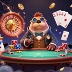 Socolive features a jolly walrus and sophisticated characters playing poker underwater in a dazzling casino scene.