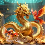 Experience the thrill of good88 casino with the majestic dragon, phoenix, and koi fish in a vibrant 3D illustration.