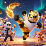 Experience the excitement of slots and online betting at ABC8. com showcasing a dynamic wrestling scene.